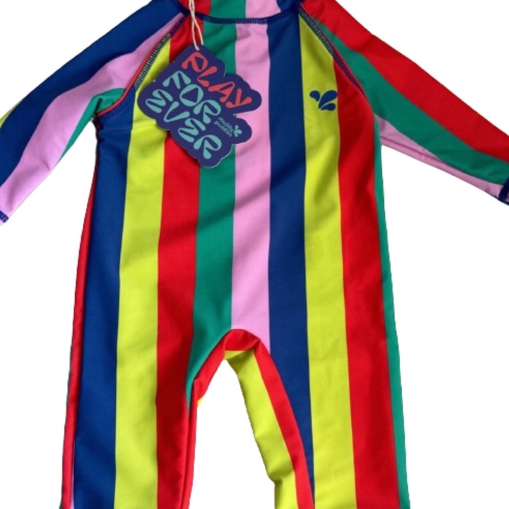 NWT Muddy Puddles Recycled UV Protective Surf Suit 0-6M